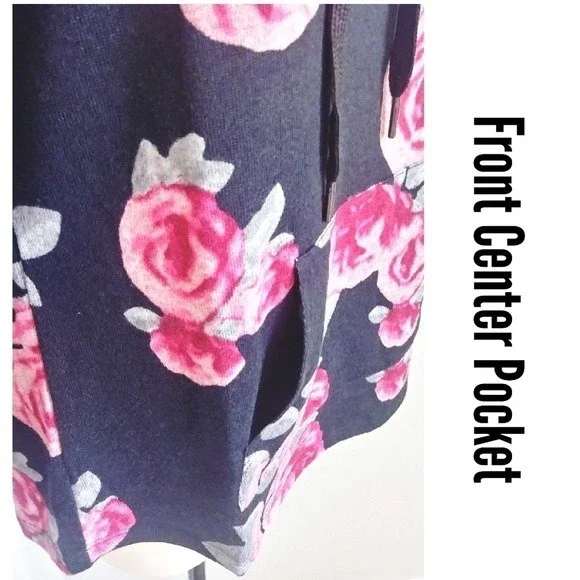 Runway Ready Couture Floral Black‎ Casual Top - Picture 2 of 4